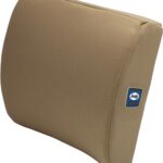 Sealy Memory Foam Lumbar Support Pillow – Ergonomic Back Cushion for Office Chairs and Car Seats, Premium Lower Back Pain Relief and Multi-Purpose Comfort (Brown)