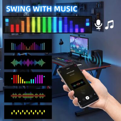 36.2"x7.6" Large Bright LED Sign, Programmable LED Scrolling Sign, Custom Flexible LED Store Sign with App Control DIY Text Pattern Animation, LED Digital Sign for Store Window Advertising Hotel - Image 8