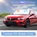 for Honda Civic 2022-2024 2025 2026 Sun Shade Sunshade Windshield Cover, 4-Layer Front Window Shade Custom Fit Civic 11th Gen Sedan, LX, EX, EX-L,Touring Sun Visor 240T Shade Car Accessories - Image 4