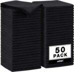 AIDEA Microfiber Cleaning Cloth Black 50PK, Microfiber Towels for Cars, Premium Car Cloths, Dusting Cloth Lint Free Cleaning Rags for SUVs, House, Kitchen, Window, Workshops,11.5×11.5"