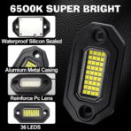 White Rock Lights，Aluminum Housing, Waterproof IP68,6500K Pure White Super Bright Underglow, Rock Lights for Trucks, UTV, ATV, SUV, Boats,Each Rock Light Comes with a 15-Foot Extension Cord (8 Pods) - Image 4