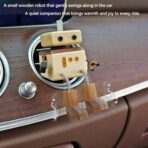 Car Air Freshener Wobbly Wooden Doll – Reusable & Refillable Linden Wood Car Diffuser Ornament, Handmade Shaking Feet Dashboard Decoration, Add Any Fragrance, 3 Scents (Lavender, Hilton & Jasmine) - Image 5