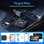 Upgraded Wireless CarPlay Adapter, 3-in-1 Wireless Carplay & Android Auto& Video Adapter, Built in Netflix YouTube Support TF Card, Plug & Play, USB Type C, USB Type A Compatible with iPhone & Android - Image 6