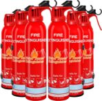 Fire Extinguisher for Home with Mount, 6 Pack Upgraded 8-in-1 Portable Fire Extinguishers For Vehicle Car Boat Marine Kitchen Emergency Supplies, Water-Based Extinguisher For A, B, C, K Fire Types