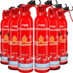 Fire Extinguisher for Home with Mount, 6 Pack Upgraded 8-in-1 Portable Fire Extinguishers For Vehicle Car Boat Marine Kitchen Emergency Supplies, Water-Based Extinguisher For A, B, C, K Fire Types