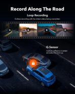 WOLFBOX G930 10'' Rear View Mirror Camera with 5.8GHz WiFi, 4K Dash Cam Front and Rear with WDR, Touch Screen Rearview Mirror Backup Camera, Parking Monitor, Reverse Assist, Includes 64GB Card & GPS - Image 6