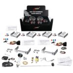 RACETECH Classic 6 Gauge Set - 85mm 3-3/8" Electrical Speedometer Tachometer - 52mm 2-1/16" Voltage Fuel Level Water Temperature Oil Pressure - 140MPH 240-33 Ohm - Black Dial White Needle - Image 7