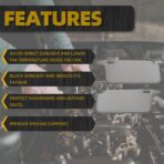 Dasbecan Left and Right Sun Visor Compatible with Honda Civic 1996-2001 iES CX DX EX EXR HX LX Gray Replacement - Image 3