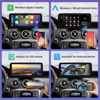 Road Top 10.25" Linux Car Multimedia Screen for Mercedes Benz CLA GLA Class C117/ X117/X156 2013-2015 Year with NTG4.5/4.7, Support Wireless CarPlay Android Auto Use OEM Bluetooth Calling - Image 4