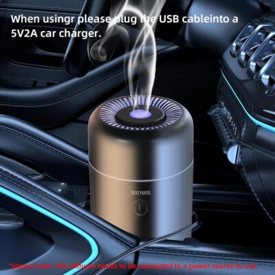 Car Aromatherapy Diffusers for Essential Oils，Mini USB Air Scent Small Humidifier with 7-LED Color Changing for Car Room Home Office Bedroom - Image 3