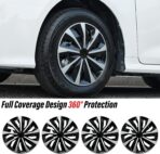 15 inch Hubcaps Set of 4 for Iron Rim, Wheel Cover Car Hub Caps Wheel Rim Cover ABS Plastic Replacement Hubcap Accessories for Car - Image 4
