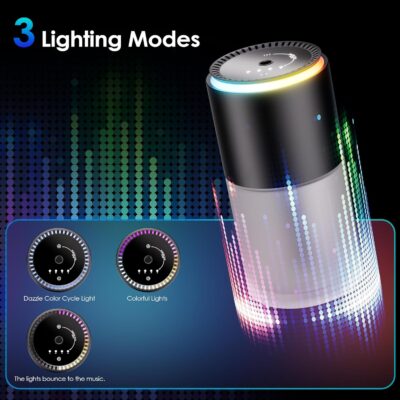 Car Air Freshener, Smart Car Air Freshener,car Diffuser with 150 ML (5oz) Capacity Multi-fragrance,RGB Music Syncing Light, Auto On/Off (Cologne) - Image 7