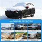Winter Car Cover for GMC Acadia 2007-2025, Heavy Duty SUV Full Car Cover Waterproof All Weather Outdoor for Hail Snow Ice Rain Sun UV Dust Protector, with Driver Side Zipper & Reflective Strips - Image 7