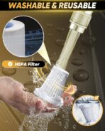 Saker Car Vacuum Portable 6-in-1 Handheld Cordless Vacuums, 20000PA Suction, 7800mAh Blower, Window Breaker, Seatbelt Cutter for Car, Home & Office Cleaning SW102 Silver - Image 7