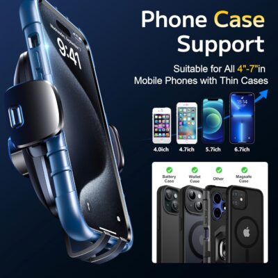 TICILFO Phone Holders for Your Car [Gooseneck Flexible] Phone Stand for Car Dashboard Windshield Automotive Accessories [Strong Suction Cup] Cell Phone Car Mount for All iPhone Android Smartphone - Image 6