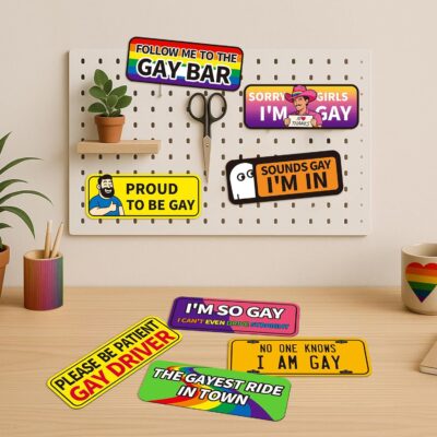 Funny Bumper Stickers Gay Pride Magnets Car Prank Stickers Magnetic LGBTQ Car Stickers for Vehicles and Trucks or Fridge Magnet - Image 5