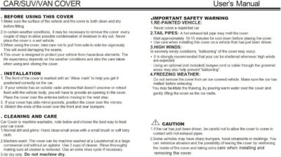 X AUTOHAUX Car Cover for Honda Civic Sedan/Coupe 210D-PU Outdoor Full Car Cover All Weather with Door Zipper for Waterproof Windproof Sun Rain Snow Protection - Image 9