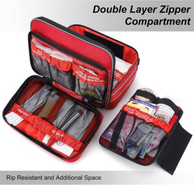 Professional 500 Piece Emergency First Aid Kit for Home, Car, Travel, Camping, Truck, Hiking, Sports, Office, Vehicle & Outdoor Emergencies - Emergency Medical Kit, Large First Aid Kit Survival - Image 2