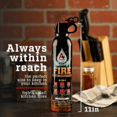 Portable Fire Extinguisher, 2-Pack, Non-Toxic, Quick Pull & Aim Feature for Home, Kitchen, Car, Grill, & Campfires, Two Mounting Brackets, Fight Wood, Gasoline, Battery, & Electrical Fires - Image 5