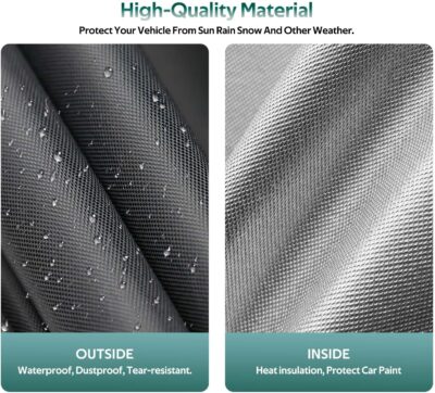 Car Cover Waterproof All Weather for Automobiles, Outdoor Full Exterior Covers for Sedans (Length: 186"-193") Rain Winter Sun Protection. Universal Fit for Toyota Camry, Honda Accord, etc. - Image 2