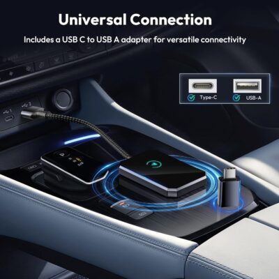 Basesailor Wireless CarPlay and Android Auto Adapter,2-in-1 2024 New Upgraded Bluetooth Car Play Dongle for Convert Factory Wired to Wireless,Fit for Cars from 2015,Apple iPhone iOS 10+,Andriod 11+ - Image 3