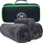 Wontolf Ultra Absorbent Car Drying Towels with Storage Bag, Extra Large Microfiber Towels for Cars, (36" x 24") Drying Towels Car Detailing, Streak Free, No Water Spots, Scratch-Free, 3 Pack