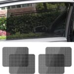 4PCS Car Side Window Sunshade, Block UV Rays Car Privacy Protector, Reuseable Static Cling Film Stickers, Washable Car Window Shade for Baby, Window Tint for Most Vehicles