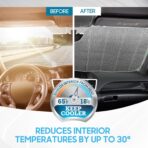 BDK Lavender Shine Car Windshield Sun Shade Accordion Folding Sunshade for Windshield Blocks UV Rays Sun Visor for Car Front Window Protector - Easy Setup Keeps Your Vehicle Cool - 58 x 27 inches - Image 4