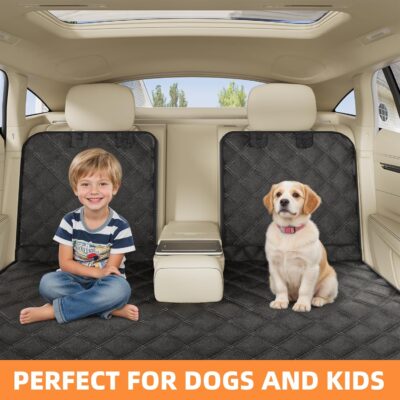 Simple Trending Dog Car Seat Cover, Back Seat Pet Bed Mat Protector Waterproof Bench Car Seat Cover, Nonslip Pet Car Bed Dog Hammock for Car, SUV, Truck - Image 2