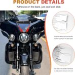 4 PCS Car Flame Reflective Sticker, Waterproof Racing Sports Flame Stripe Decal, Self Adhesive Bumper Decals Safety Stickers for Car Mirror Motorcycle Helmet, Car Accessories (Red) - Image 3