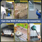 EVEAGE Electric Pressure Washer, Power Washer with 1000Ml Foam Cannon, Powerwasher for Cars, Fences, Patios, Decks, Home and Driveway Cleaning - Image 4