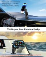 BRCOVAN 1'' Ball Phone Mount Holder with Vibration Dampener, Compatible with RAM Mounts B Size Double Socket Arm, Adjustable fit 5.4-7.2'' Phone, for Motorcycle ATV UTV Car Bike Boat Truck Scooter - Image 8