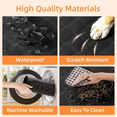 Simple Trending Dog Car Seat Cover, Back Seat Pet Bed Mat Protector Waterproof Bench Car Seat Cover, Nonslip Pet Car Bed Dog Hammock for Car, SUV, Truck - Image 6