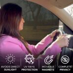 EcoNour Magnetic Car Side Window Sunshade (4 Pack) | Baby Window Shade Sunscreen Block Sunlight | Car Front and Rear Sun Shade for Baby | Side Windows Sun Protection Accessories - Image 2