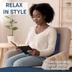 Samsonite Ergonomic Lumbar Support Pillow for Office Chair and Car Seat - Memory Foam Back Support Lumbar Pillow, Premium Cushion Chair Support for Lower Back Pain Relief and Versatile Use (Navy) - Image 3