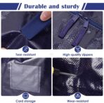 6 Pack Extra Large Heavy Duty Moving Bags with Reinforced Zipper & Wide Handles, Moisture-Resistant Storage Bins Packing Cubes for Clothes, College Dorm, Travel, and Home Organization, Dark Blue - Image 3