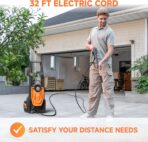 Giraffe Tools Electric Pressure Washer, 2400 PSI 2.3 GPM with 4 Quick-Connect Nozzles, 20FT Hose & Foam Cannon, Powerful Washer for Cars/Road/Driveways/Fences - Image 4