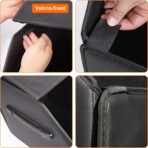 Trunk Organizer,car organizers and storage,black Leather Storage Box with lid,Fiberboard,Collapsible,15''L x 13''W x 12.4''H,2K inches³(size A) - Image 5