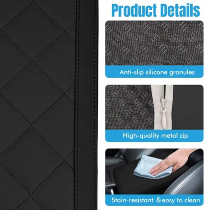 Hovom Car Center Console Armrest Pillow, 12.6"×7.87"×1.97" Leather Arm Rest Cover for Cars, Soft Comfortable Auto Armrest Cushion Pad, Vehicle Middle Console Cover, Car Accessories (Black) - Image 6