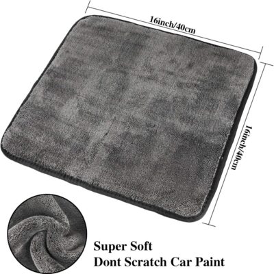 GTF Microfiber Car Cleaning Cloths, Upgraded 1200gsm Ultra-Thick Cars Drying Towel Microfiber Cloth for Car and Home Polishing Washing and Detailing 16'' x 16''(3 Pack) - Image 4