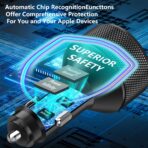 Car Charger USB C, KYOHAYA 90W 4-Port Dual USB-C & USB-A Power Cigarette Lighter Adapter PD/QC Type C Car Charger Fast Charging for iPhone 17 Pro 17 Pro Max 16 15 14 13 12 11/Galaxy S26 S25/Pixel/iPad - Image 5
