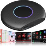 Magic Box CarPlay & Wireless Android Auto Adapter, Full Android OS, Built-in 4G LTE, AI Box Adapter, Plug & Play, Drivechat with AI Skills, WiFi, Bluetooth, Fits for OEM Wired CarPlay Cars