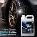Magic Finish Tire Shine (1 Gallon) – Silicone-Based Tire Dressing for Long-Lasting Wet Look – High-Gloss Car Cleaning Supplies for Pro Detailing Results - Image 2