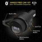 Scosche BTFM5 Bluetooth Hands-Free Car Kit with Digital FM Transmitter and Dual 12W USB Charging Ports For Vehicles - Image 2