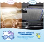 Hello Kitty Car Windshield Sun Shade - Officially Licensed Sanrio Cute Car Accessories for Women - Hello Kitty Accessories Sunshade for Front Windshield - Summer Sunshield Cars Window Shades - Image 4
