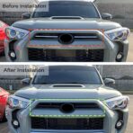 JDMCAR Front Center Grille Insert Cover Trim Compatible with 2024 2023 2022 2021 2020 Toyota 4Runner Accessories ABS Middle Grille Insert Cover Strips (Matte Black) - Image 2