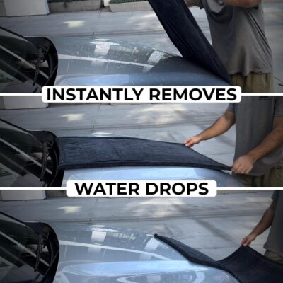 Large Car Drying Towel, 1300 GSM Professional Car Towel with Double Twisted Loop,Super Absorbent Large Microfiber Drying Towels for Cars, Trucks, SUVs - 20"x26", Gray - Image 5