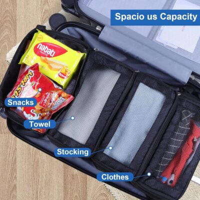 Olosar Suitcase Organizer, Travel Luggage Organizer Portable Hanging Travel Shelves Collapsible Hanging Packing Cubes for Carry on Suitcase - Image 5
