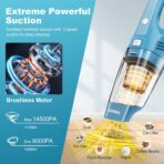 TROIZO Handheld Vacuum Cordless, 14500PA Powerful Suction Hand Held Vacuum Cleaner with Brushless Motor, Rechargeable and Portable Car Vacuum for Home Office Car Pet - Image 2