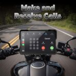 YZW Portable 7 inch Wireless Motorcycle Carplay GPS Screen with Android Auto, Navigation System Quick Release, Anti-thef, Bluetooth, Siri, Google Asistant, Light Sensor, Music Sharing,Vioce Control - Image 7